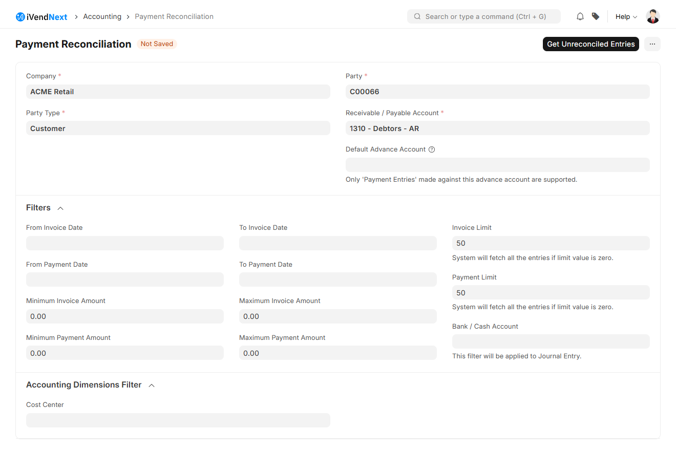 Payment Reconcillation Tool